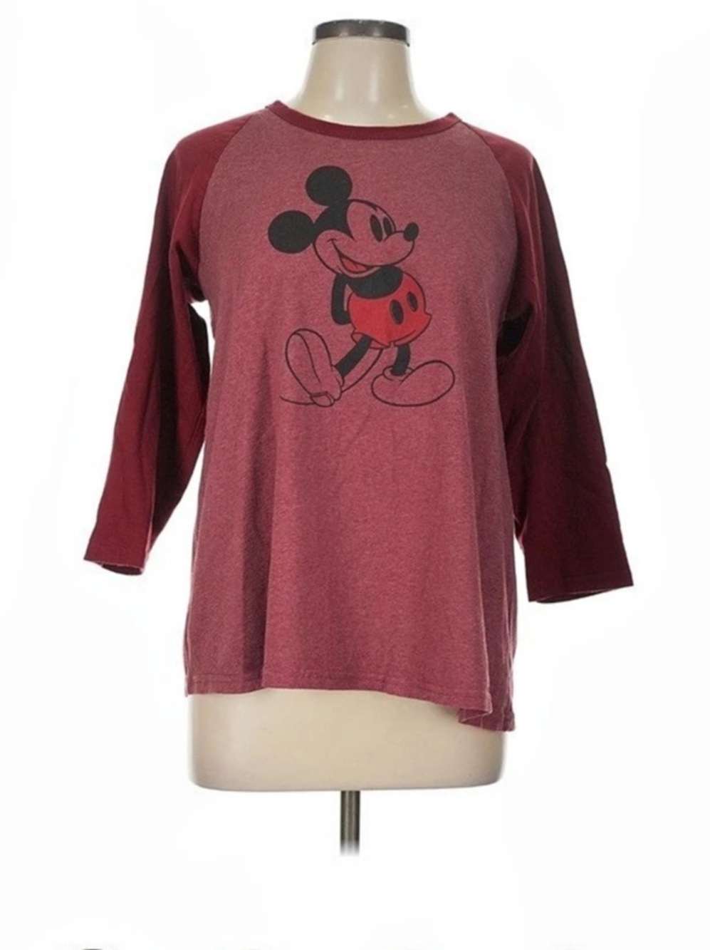 Vintage Walt Disney World Mickey Mouse Raglan Tee, Size L, EUC